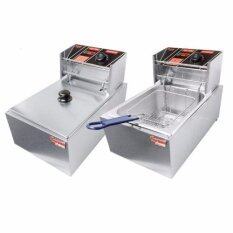 2500W 6 Liter Electric Countertop Deep Fryer Tank Basket Commercial Restaurant