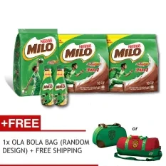 MILO Promotion Bundle- MILO 2kg X 1 MILO 3in1 18's X 2 MILO NutriG
190ml X 2 FOC Delivery & Ola Bola Bag