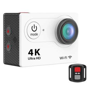 Eyerayo H9R Ultra HD 4K 30fps Wifi Sports Camera 2-inch LCD Action Cam Camcorder 30-Meter Waterproof Sport DVR H9R Helmet Camera Cam DV Action Camcorder + 2.Remote Control Shutter White