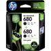 HP 680 Twin Pack (Black+Black) Original Ink Advantage Cartridges