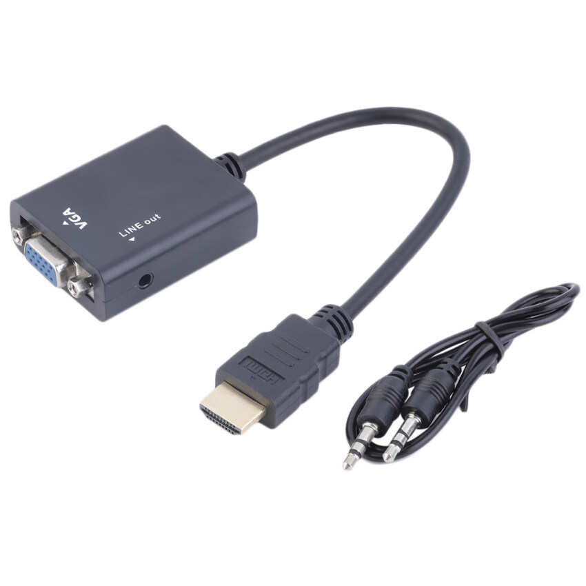 1080P HDMI to VGA With Audio Converter Adapter (Black) Lazada Malaysia