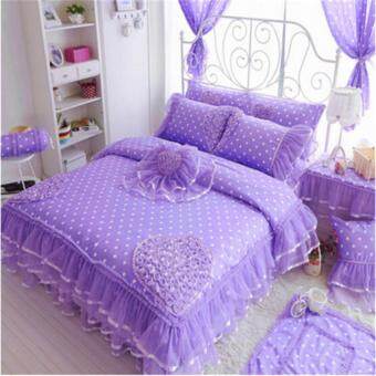Purchase Luxury Cotton Bedding Sets Duvet Cover Princess Bed