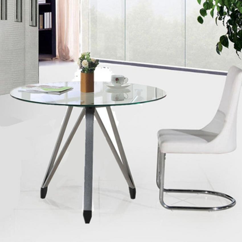 Tripod Leg Round Meeting Table With Tempered Glass 80cm Diameter Tripod Leg Round Meeting Table With Tempered Glass 80cm Diameter Lazada Malaysia