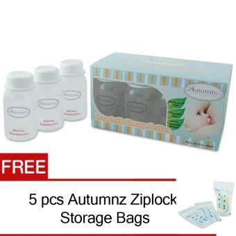 Autumnz Breastmilk Storage Bottles (White) 10bottles