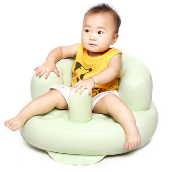 HANG-QIAO Baby Inflatable Sofa Thickened Chair Portable Security
Bath Seat (Light Green)