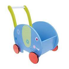Labebe Baby Walker 2-in-1 Toy Chest Blue Elephant Walker Baby Push Toy for 1-3 Baby Wagon/Activity Walker Baby/girl walker/Learning Walker Girl/Baby Walker Wheels/Push Walker Boy