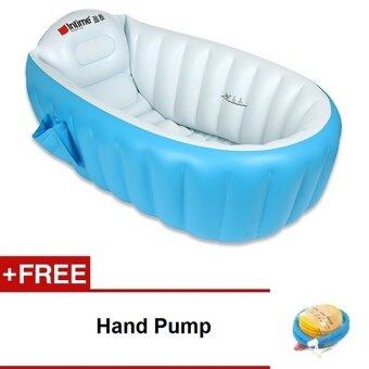 Intime Inflatable Baby Bath Tub (Blue) + Free Hand Pump ...