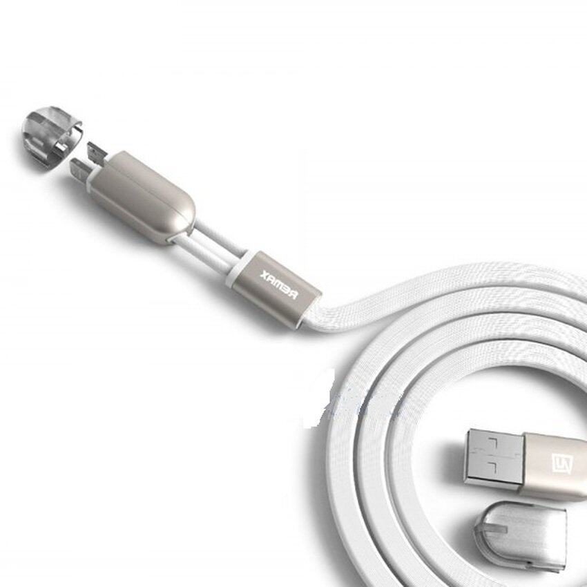 Remax Binary Gemini 2in1 Data Cable (White)
