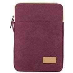 Kinmac Wine Red Canvas Vertical Style Water Resistant Laptop Sleeve with Pocket 13 Inch for 13.3 inch laptop and Macbook Air Pro 13 – intl