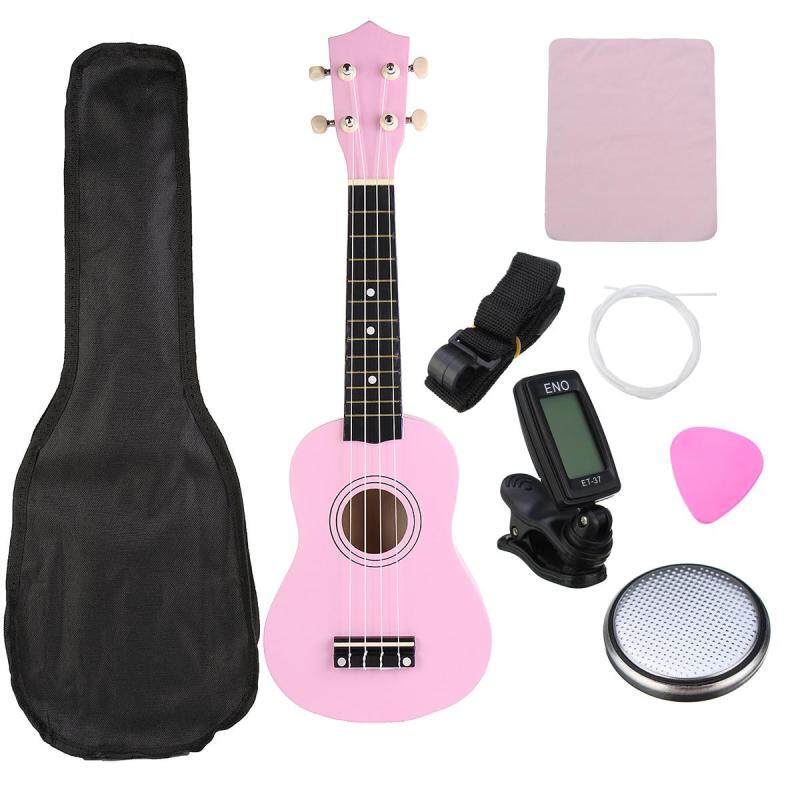21 Soprano Basswood Ukulele Uke Hawaii Guitar Pink Musical Instrumen Bag Tuner Malaysia