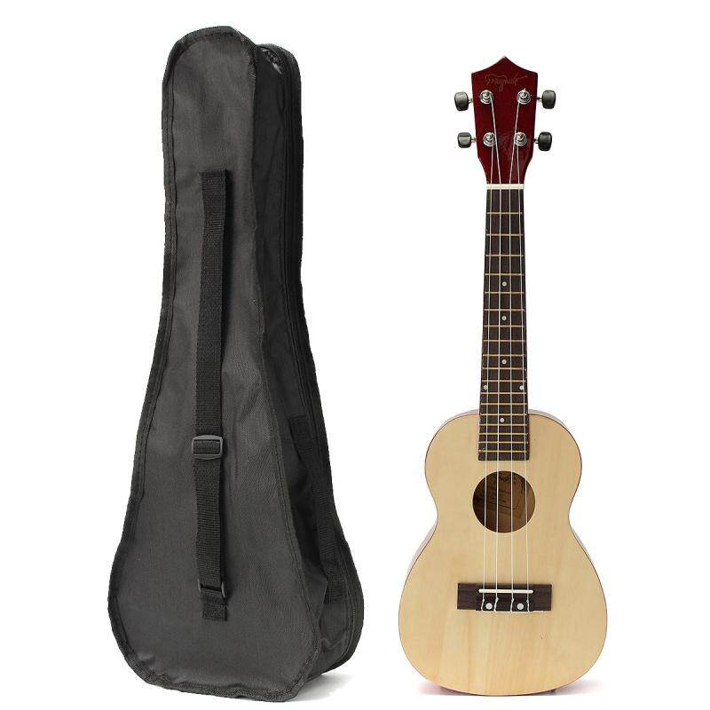 23 Basswood Stringed Instrument Ukulele 4 Strings Acoustic Electric Bass Guitarra Guitar with Bag Case For Kids Beginner Yellow & Brown Malaysia