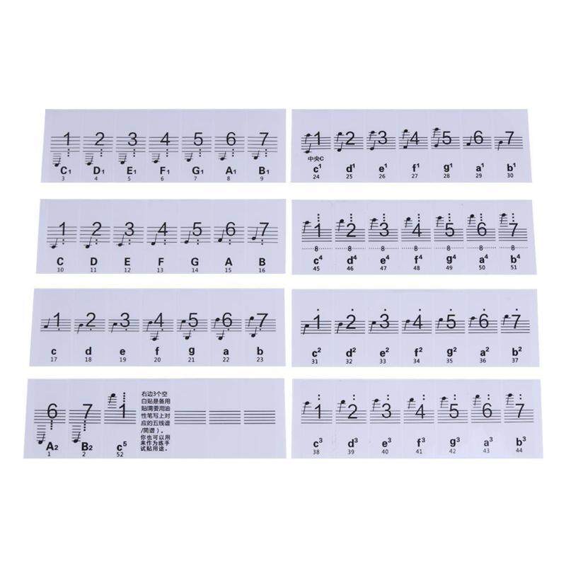 88 Keys Transparent Key Note Stickers for Piano Electronic Keyboard Malaysia
