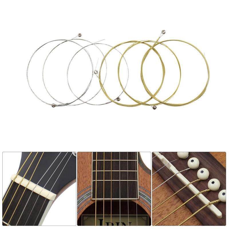 Acoustic Folk Guitar Strings Replacement Full Set 6pcs(.009-.045) Steel Core Copper Alloy Wound with End Ball Medium Tension Malaysia