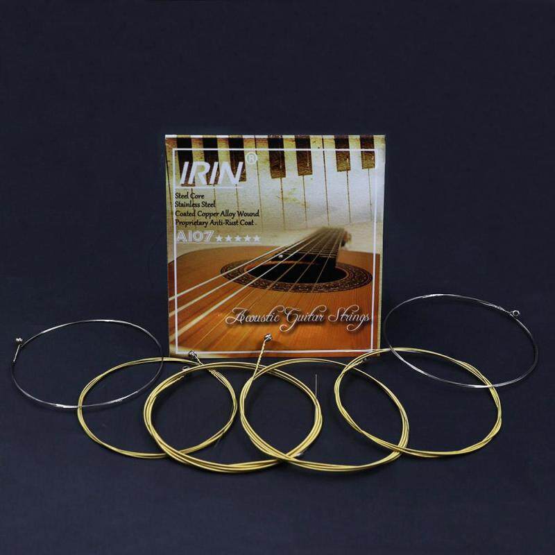 Acoustic Folk Guitar Strings Replacement Full Set 6pcs(.011-.052) Steel Core Copper Alloy Wound with End Ball Medium Tension Malaysia