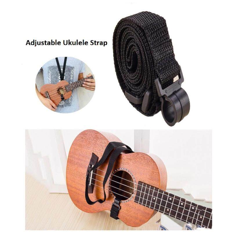 Adjustable Ukulele Strap Sling Belt Clip Hook (Black) Malaysia