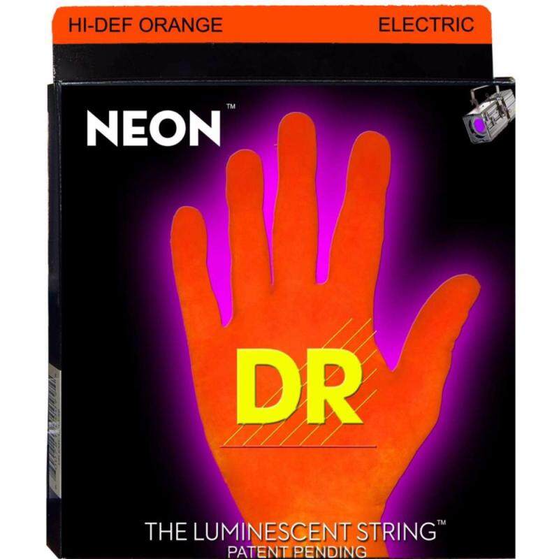DR Strings NOE-9 Coated Nickel Hi-Def Orange Electric Guitar Strings Light