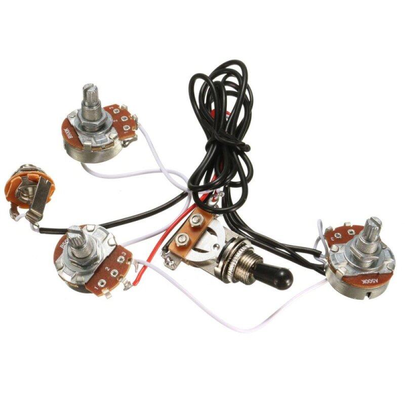 Electric Guitar Parts Wiring Harness 2V1T 500K Pots Tone 3 Way Toggle Switch New Malaysia