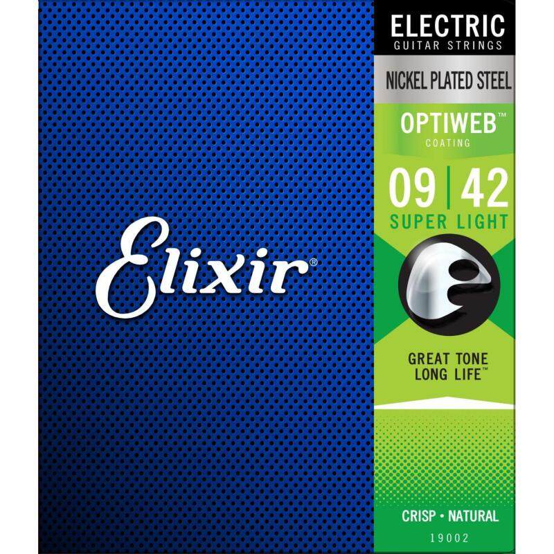 Elixir 19002 Optiweb Nickel Plated Steel Electric Guitar Strings 9-42 Malaysia