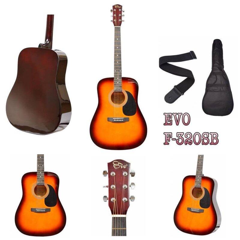 EVO F320 SUNBURST - ACOUSTIC GUITAR FREE BAG Malaysia