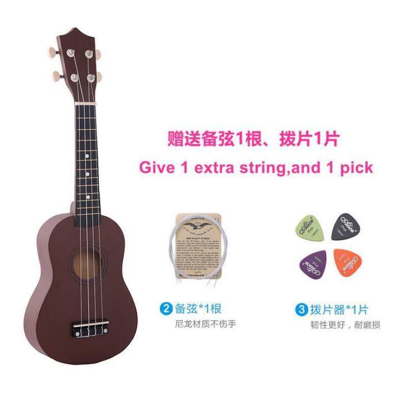 (Free Bag+Spare String+Triangular Plectrum) 21 Inch 12 Colors Soprano Ukulele Basswood Acoustic Nylon 4 Strings Ukulele Colorful Mini Guitar Musical Instrument Malaysia