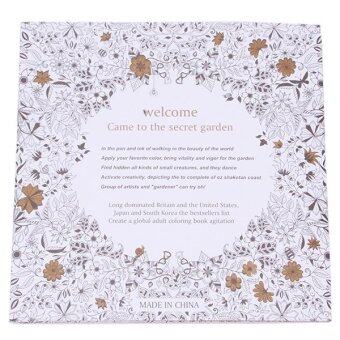 Detail Gambar Produk Hanyu Coloring Book Secret Garden 40 Pages English Terbaru