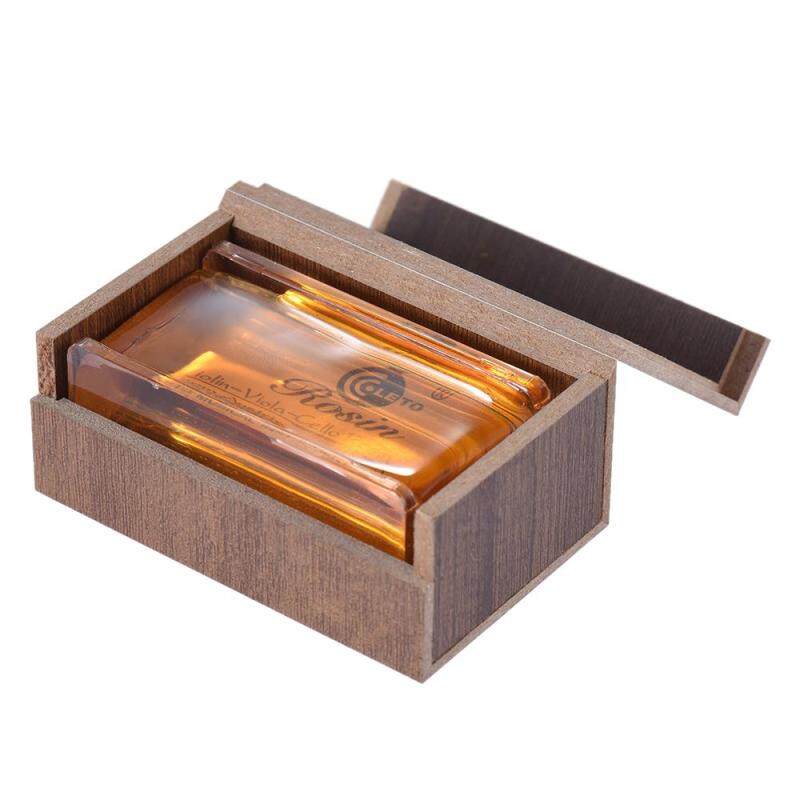 High-Class Transparent Orange Rosin Colophony Low Dust Handmade Super Adhesion with Wooden Box Universal for Violin Viola Cello Erhu Bowed String Musical Instruments Malaysia