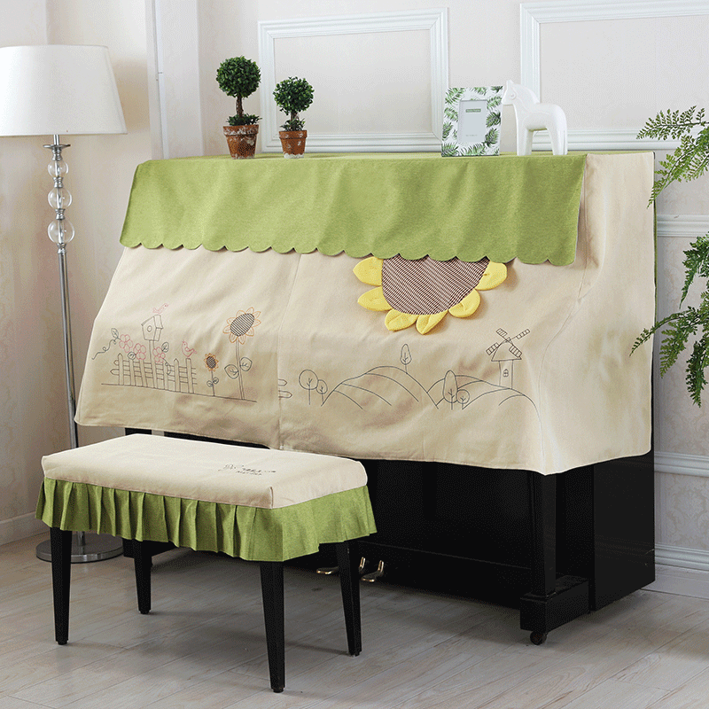 Hualilai Korean style fabric semi-Piano Dustproof Cover piano cover Malaysia