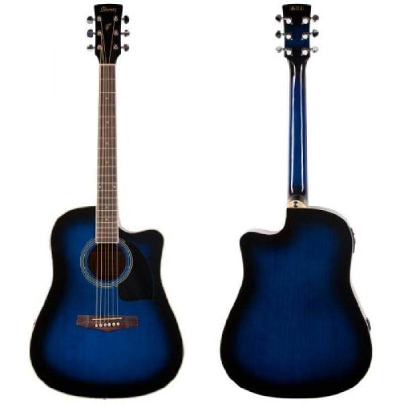Ibanez Performance Series PF15 Cutaway Dreadnought Acoustic-Electric Guitar Transparent Blue Burst Malaysia