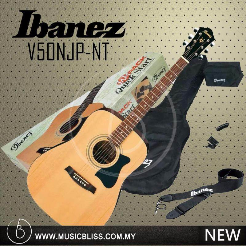 Ibanez V50NJP Acoustic Guitar Jam Pack (Natural High Gloss) Malaysia