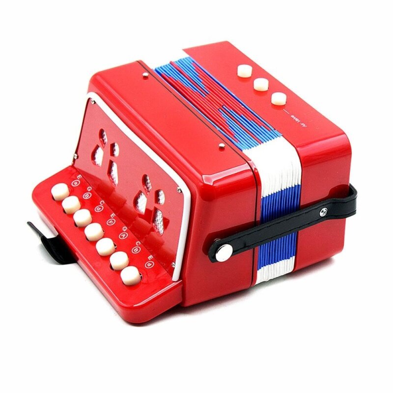 Kids Children 7-Key 2 Bass Mini Small Accordion Educational Musical Instrument Rhythm Band Toy Red Outdoorfree Malaysia