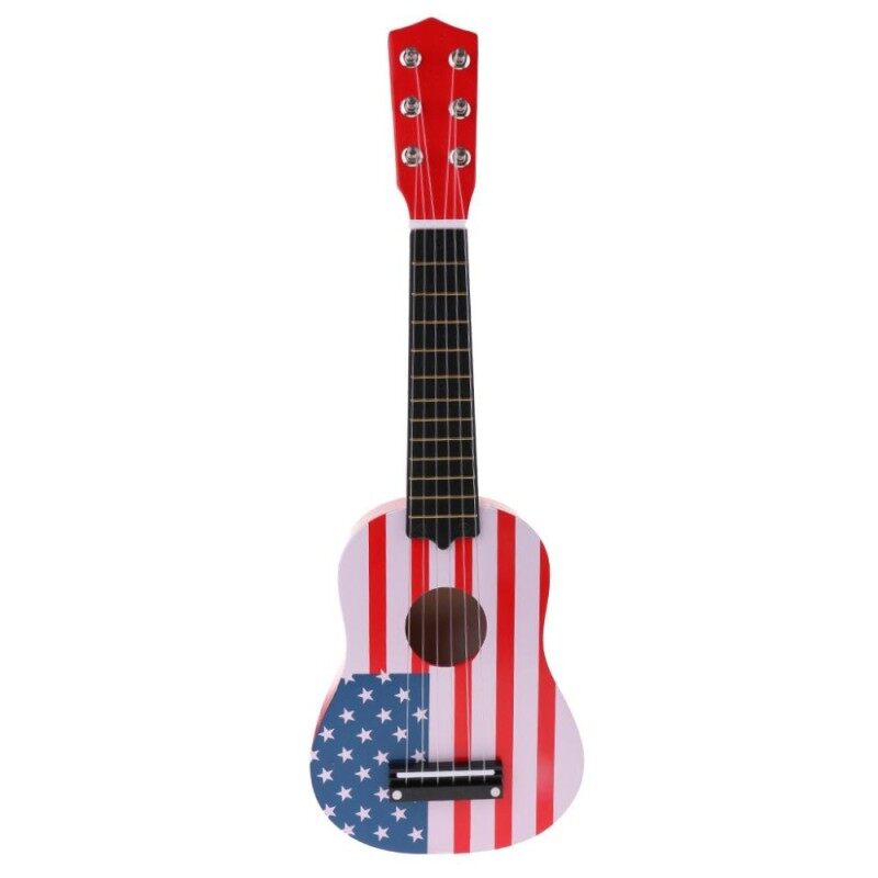 MagiDeal 21inch Wooden Guitar 6 Strings Ukulele Musical Instrument Toy -Star & Strip Malaysia