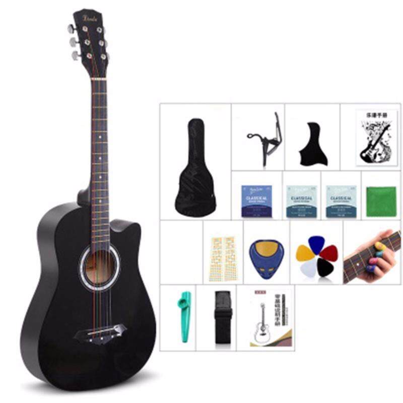 Mimosifolia 38 Inch Beginner Folk Guitar(Burlywood, 96CM, Black) Malaysia