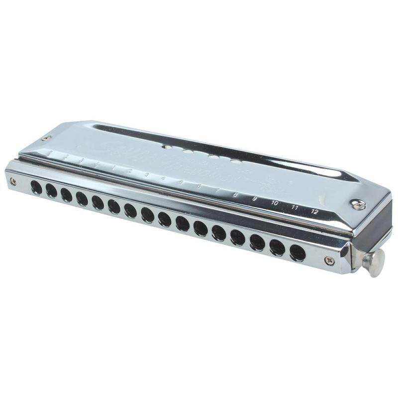 moob C Key 16 Hole 64 Tone Chromatic Harmonica Harp Mouth Organ Instrument (Silver) Malaysia