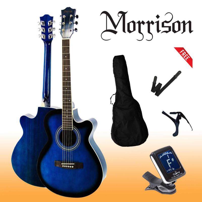 Morrison 40 Cut-Away Acoustic Guitar Free Tuner. Strap. Bag. Capo Malaysia