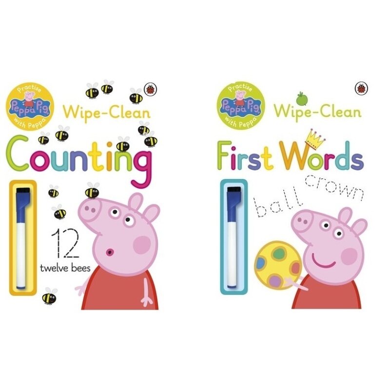 Peppa: Wipe-Clean Counting & First Words Activity Books Malaysia