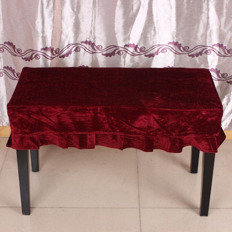 Piano Stool Chair Bench Cover Pleuche Decorated with Macrame 75 * 35cm for Piano Dual Seat Bench Universal Beautiful Malaysia