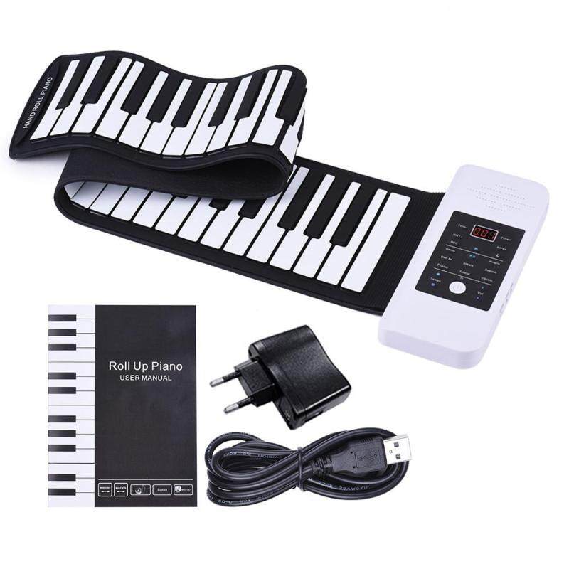 Portable Silicon 61 Keys Hand Roll Up Piano Electronic USB Keyboard with Built-in Li-ion and Loud Speaker Malaysia