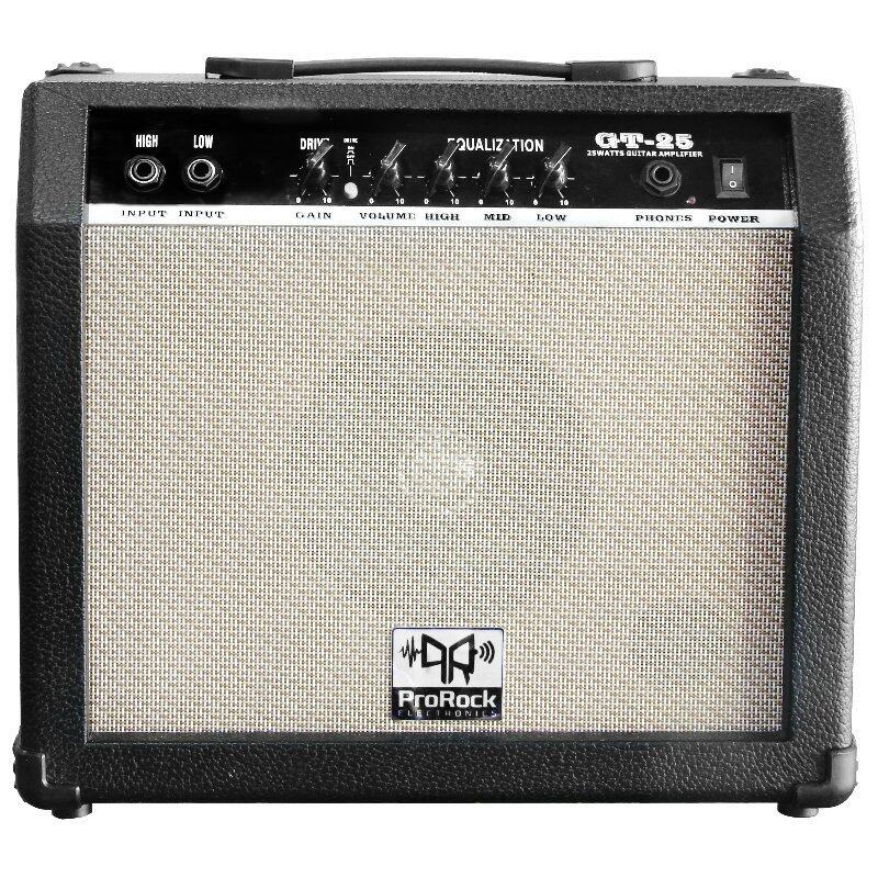 ProRock 25 Watt 2 inputs Electric Guitar Amplifier with Equalizer
and Gain Overdrive Effect Amp (Black) Malaysia