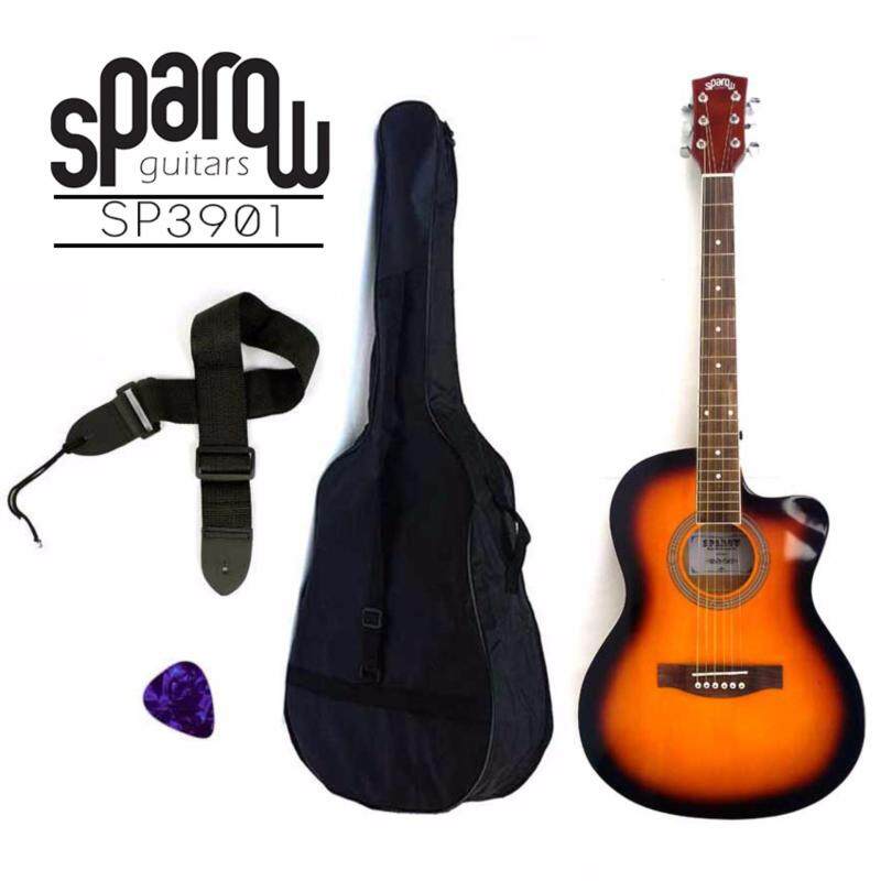 Sparow 39 inch Acoustic Guitar Sun Burst (FOC Non Padded Bag, Pick & Strap) Malaysia