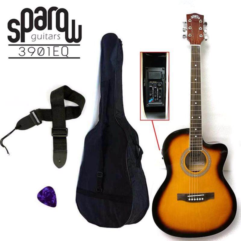 Sparow 39 inch Electro Acoustic Guitar with 3 band EQ colour SunBurst (FOC Non Padded Bag, Pick & Strap) Malaysia