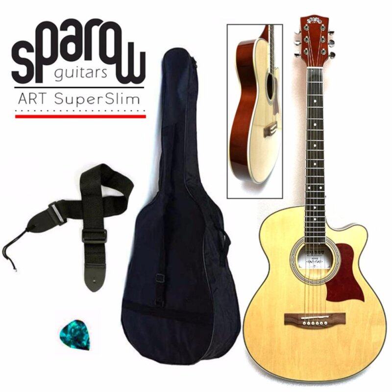 Sparow ART01 40 Super Slim Acoustic Guitar Foc Bag, Pick And Strap (Natural) Malaysia