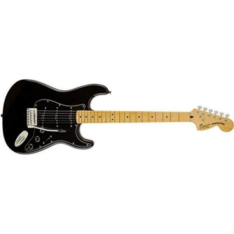 Squier by Fender Vintage Modified 70s Stratocaster Electric Guitar - Black - Maple Fingerboard Malaysia