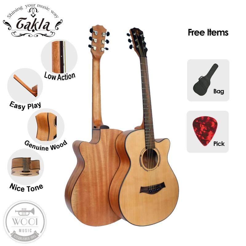 Takla M120 Acoustic Guitar 40 Package A ( FREE Bag & Picks) (Grand Concert) Malaysia