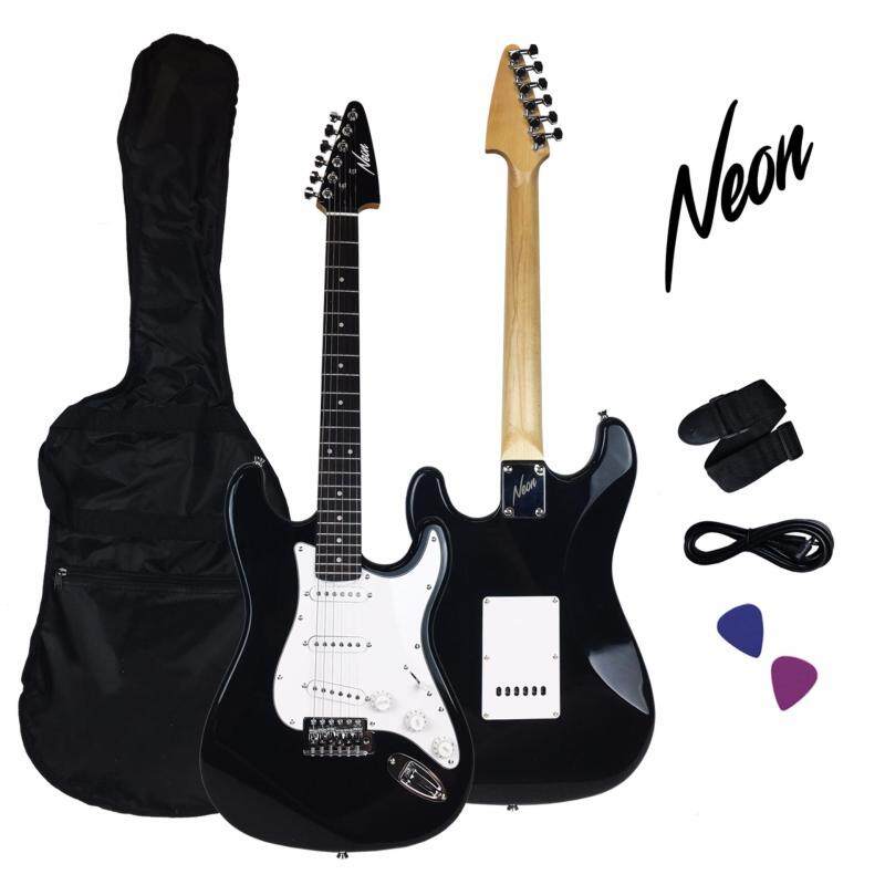 Taloha NEON Jumpstart Electric Guitar Package (Black) with full set accessories Malaysia