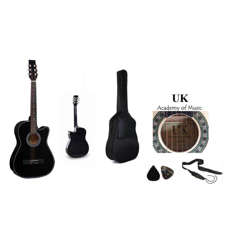 UK Acoustic Guitar 38 Inch (Black)+Bag+2 Picks+Strap Malaysia