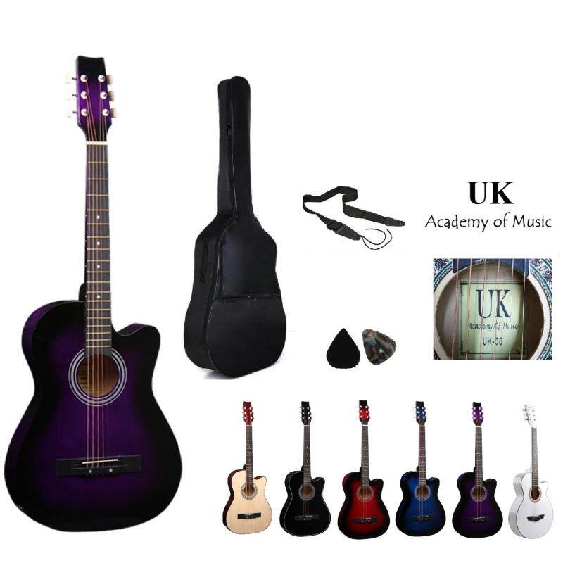 UK Acoustic Guitar 38 Inch (Purple)+Bag+2 Picks+Strap Malaysia