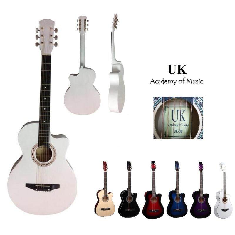 UK Acoustic Guitar 38 Inch (White) Malaysia