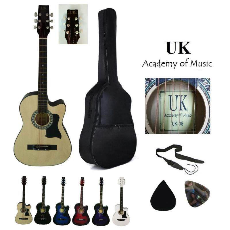 UK Acoustic Guitar 38 Inch With Pickguard+Bag+2 Picks+Strap Malaysia