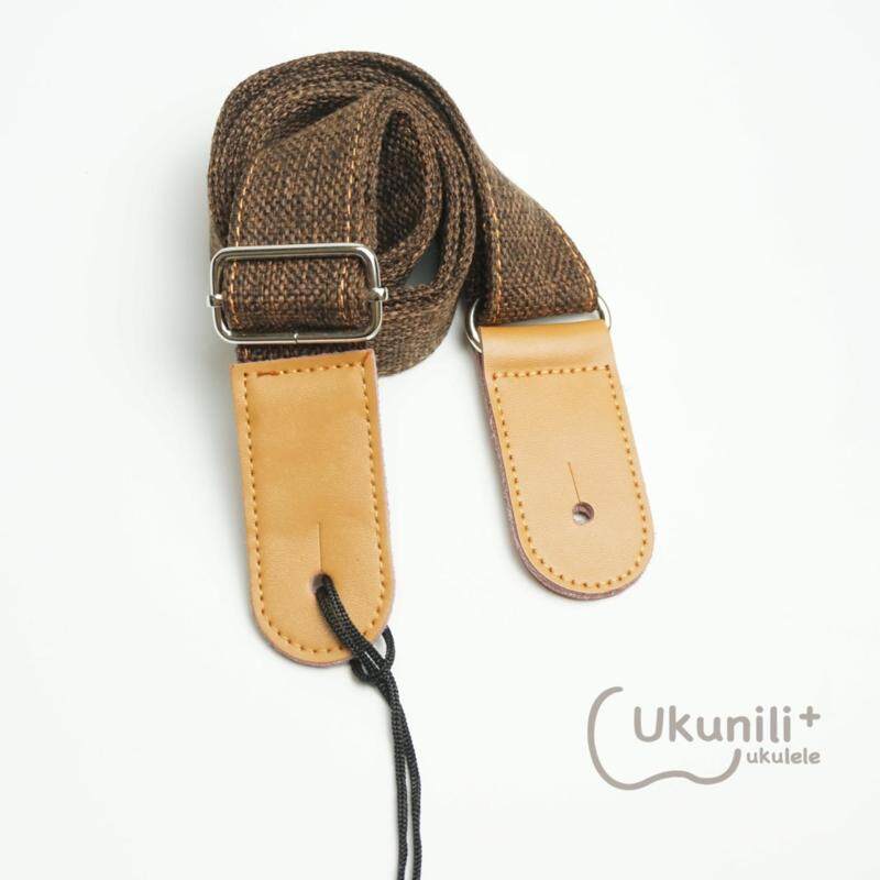 Ukulele Strap Linen Synthetic Leather (Brown) Malaysia