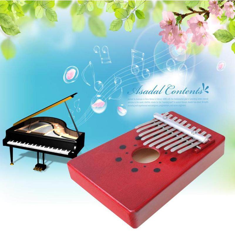 yuwen 10 Key Finger Piano Kalimba Mbira Likembe Sanza Thumb Piano (Red) Malaysia